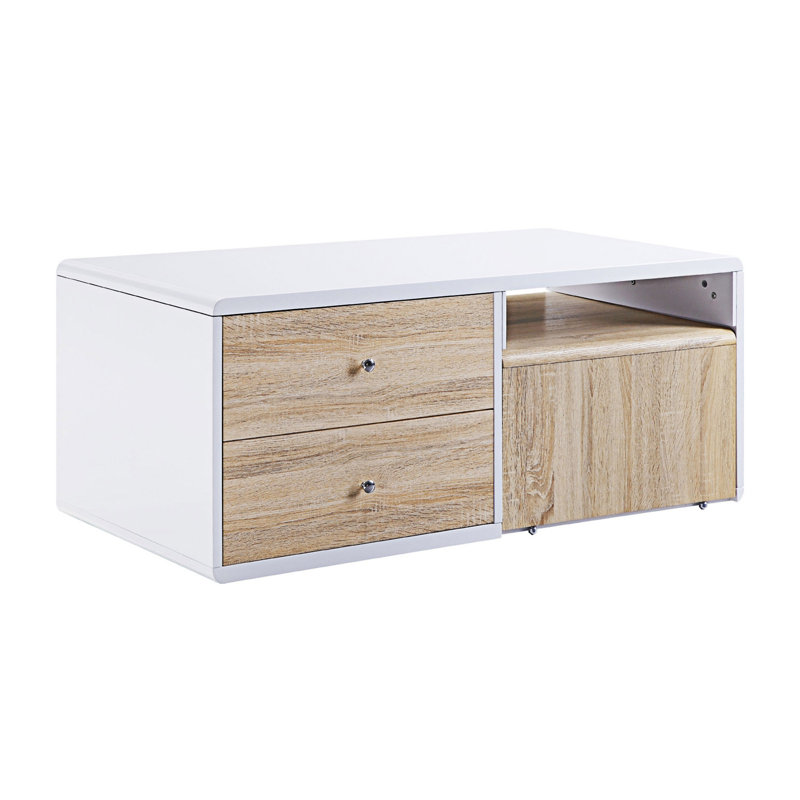 Table basse rectangulaire avec table coulissante