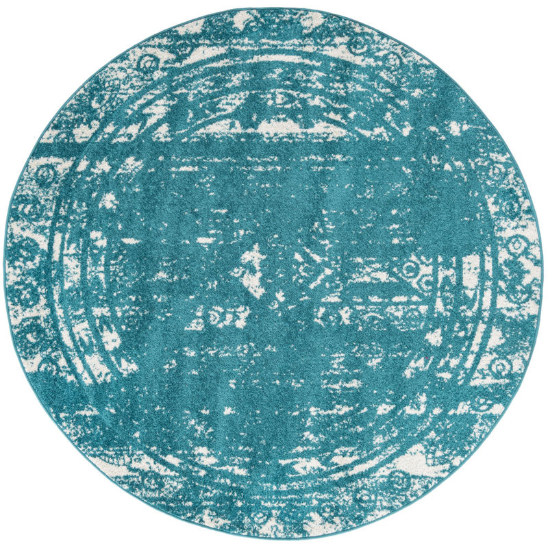 Geometric Indoor Rug, Round 6'