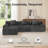 Boneless 3 Seater L-shaped Chenille Boneless Modular Sectional Sofa with Ottoman-186147990
