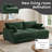 Oversized Upholstered Green Chenille Sleeper Sofa Bed Lounge sofa with Armrests & Throw Pillows-2021870856