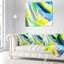 Vibrant Brushstrokes - Coussin imprimé abstrait-30735568-30642865-30642861