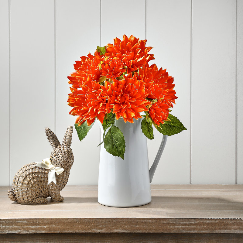 Ensemble de dahlia 14 "Pu Summer, Ensemble de dahlia orange pu