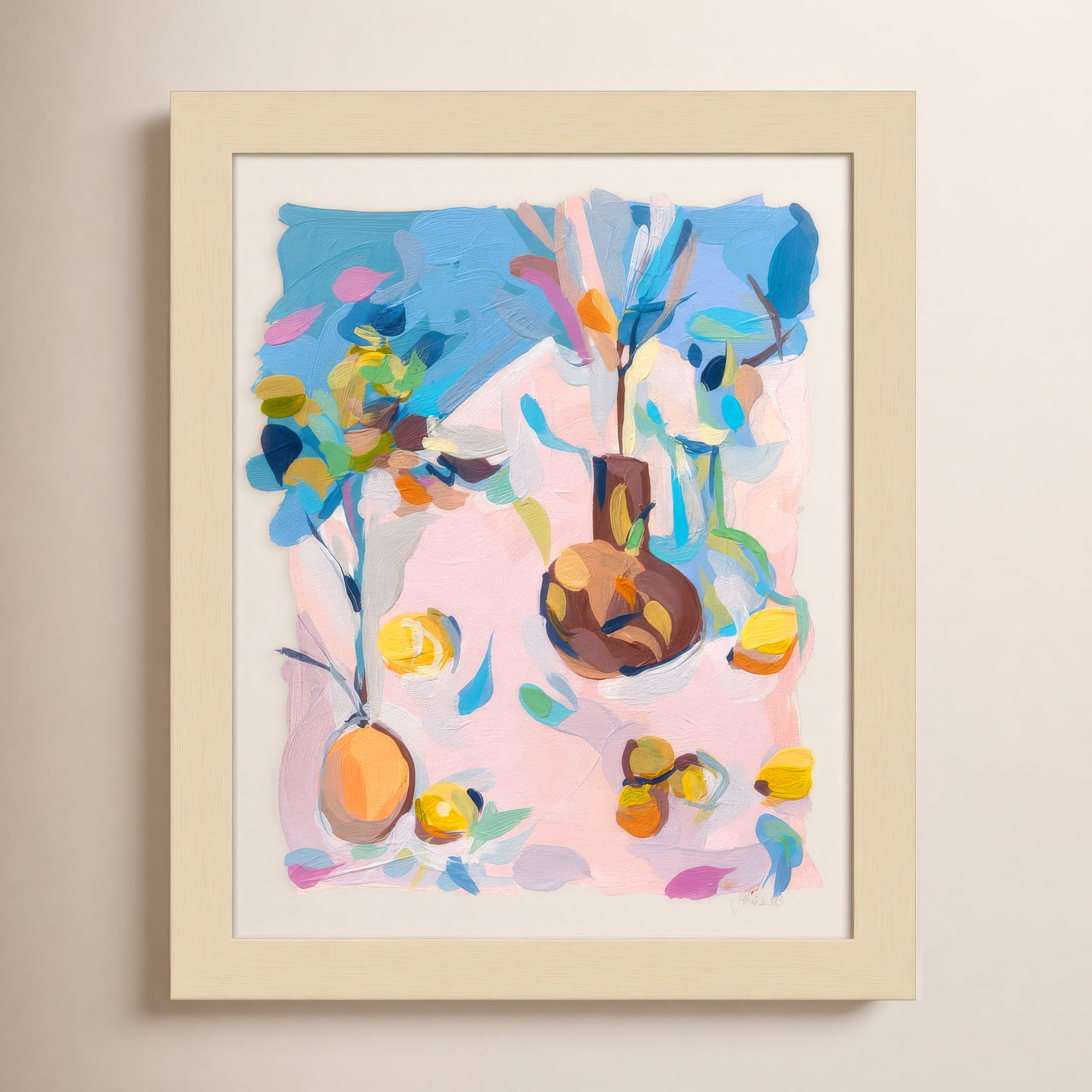 Still Life by Joanne Hastie, Brown, 11" W x 13" H