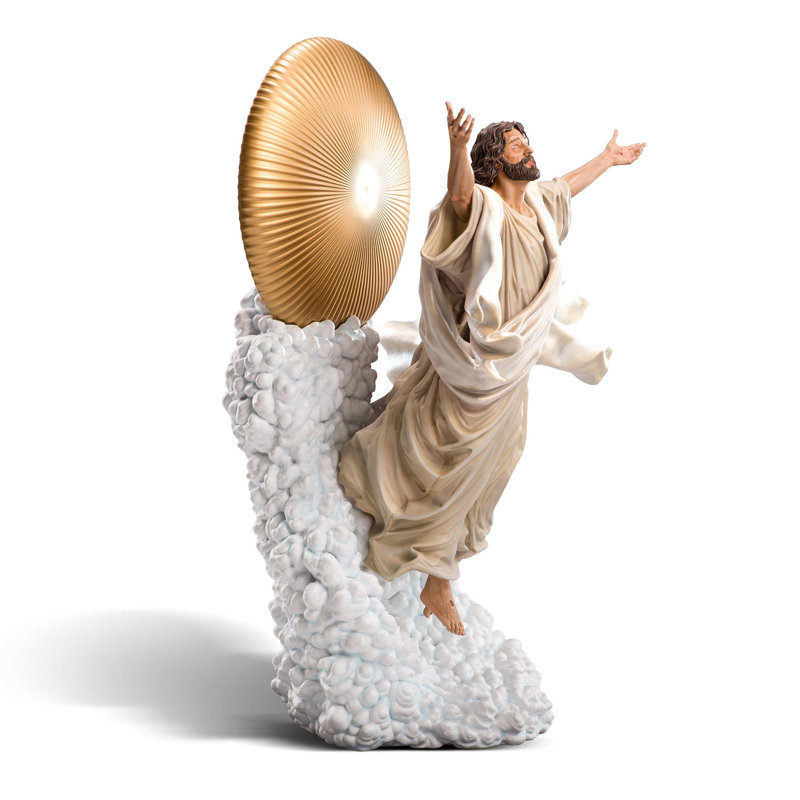 Statue de l'Ascension de Jésus-Christ de qualité supérieure | Édition de robe à l'échelle 1/10, H 17 po x l 24 po x P 31 po
