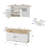 72"W  Kitchen Island With Leaf