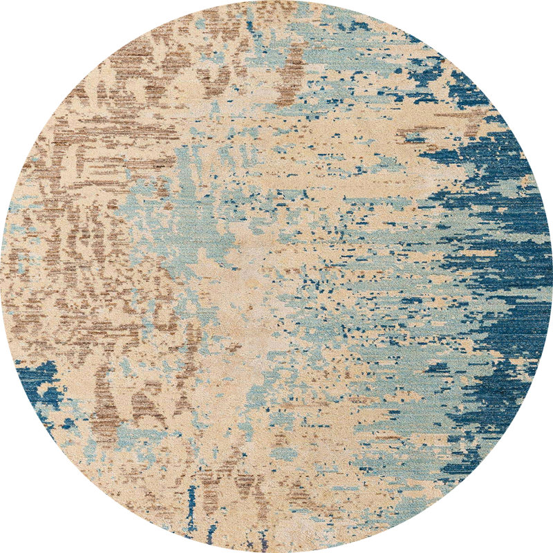 Abstract Indoor Rug, Round 3'
