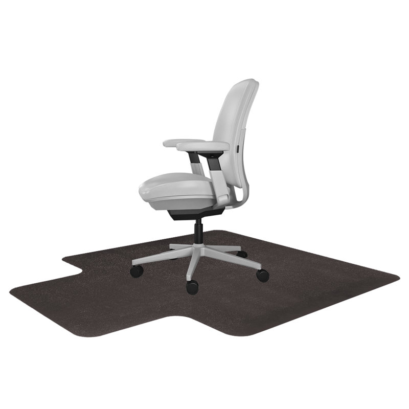 Tapis de chaise droit standard, Inclus, l 45 po x P 53 po, Marron