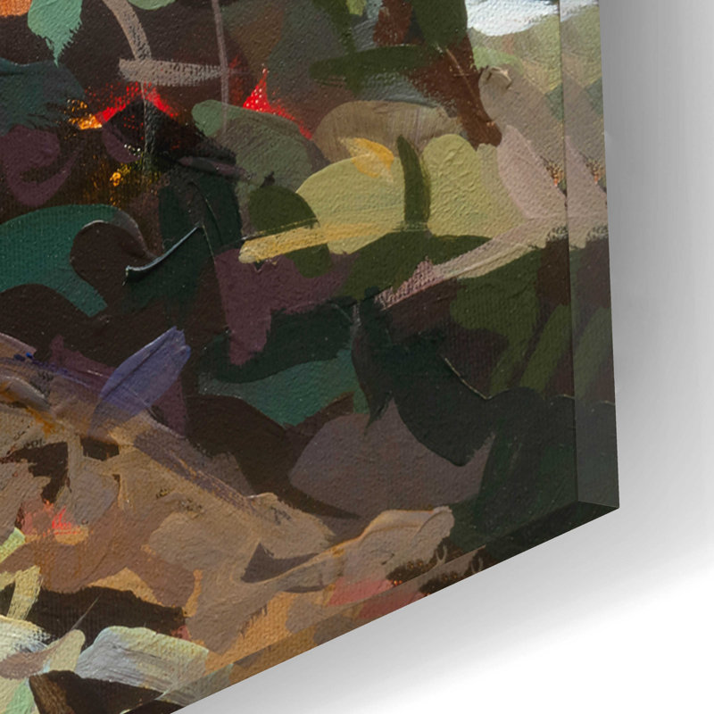 «Cedar Shadows» par Joanne Hastie - peinture sans cadre, H 12 po x l 12 po x P 0,13 po