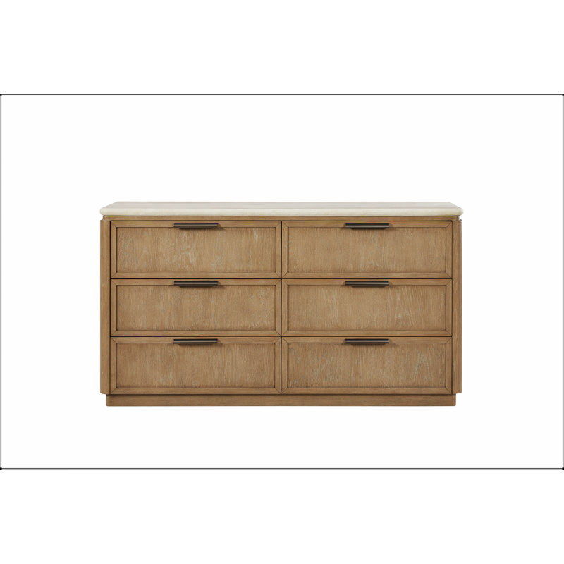 Commode en placage de chêne durable avec finition caramel et tiroirs spacieux pour les intérieurs modernes et classiques