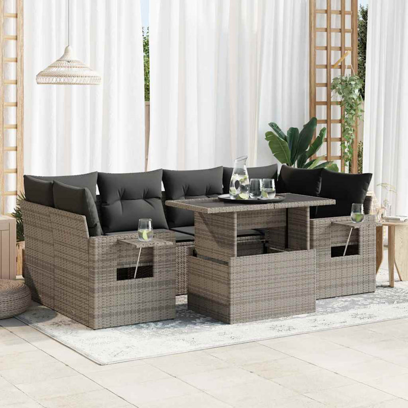 Ensemble de canapé de jardin Vidaxl gris, Gris