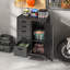 Armoire de rangement en métal pour outils avec 5 tiroirs et 1 porte avec roulettes et serrure