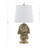 20" Gold Resin Doodle Table Lamp With Glasses And Linen Shade-384854559-384854552