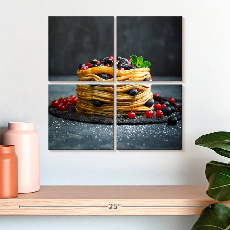Yarlin Fluffy Blueberry Pancakes, 18" H x 18" W