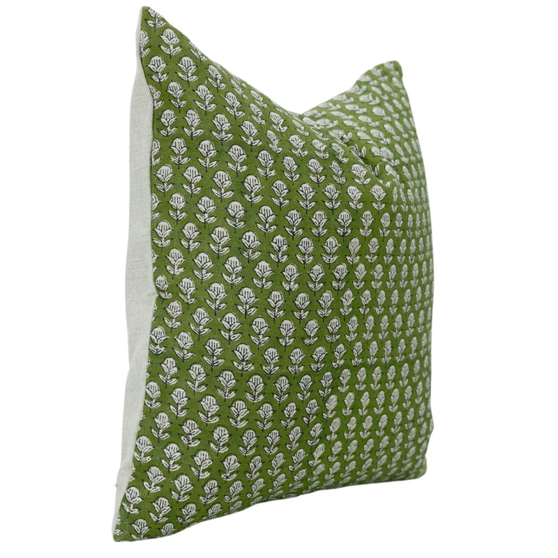Housse de coussin en coton Floral, H 20 po x l 14 po