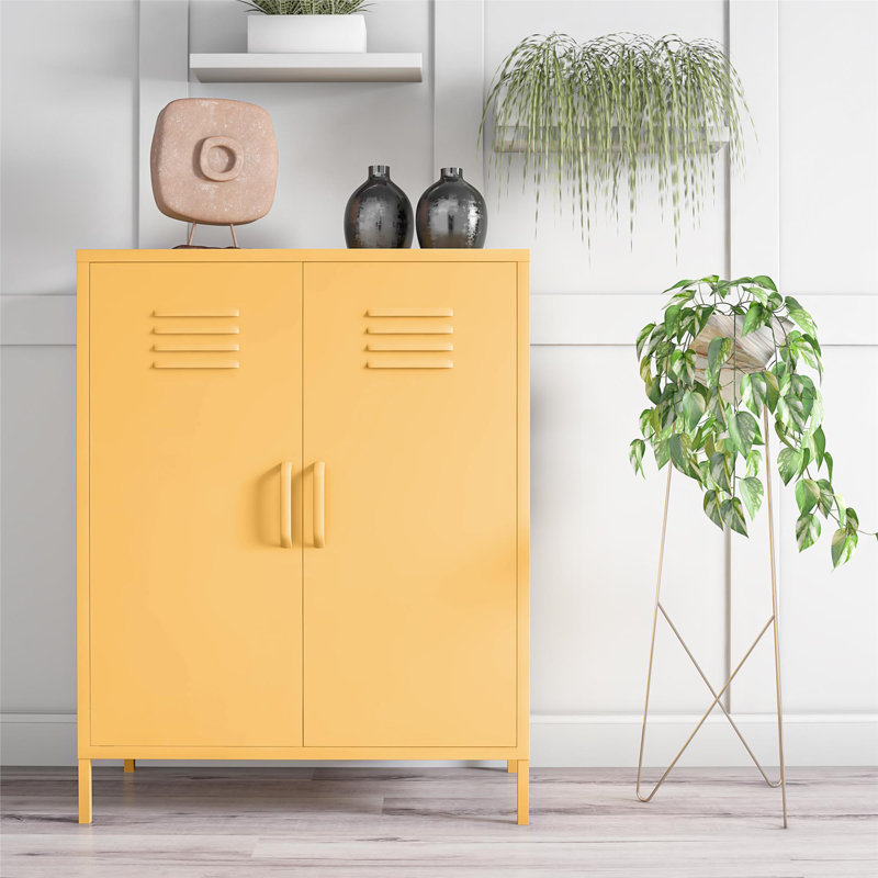 Lamprecht 2 -Door 2 -Shelf, Yellow