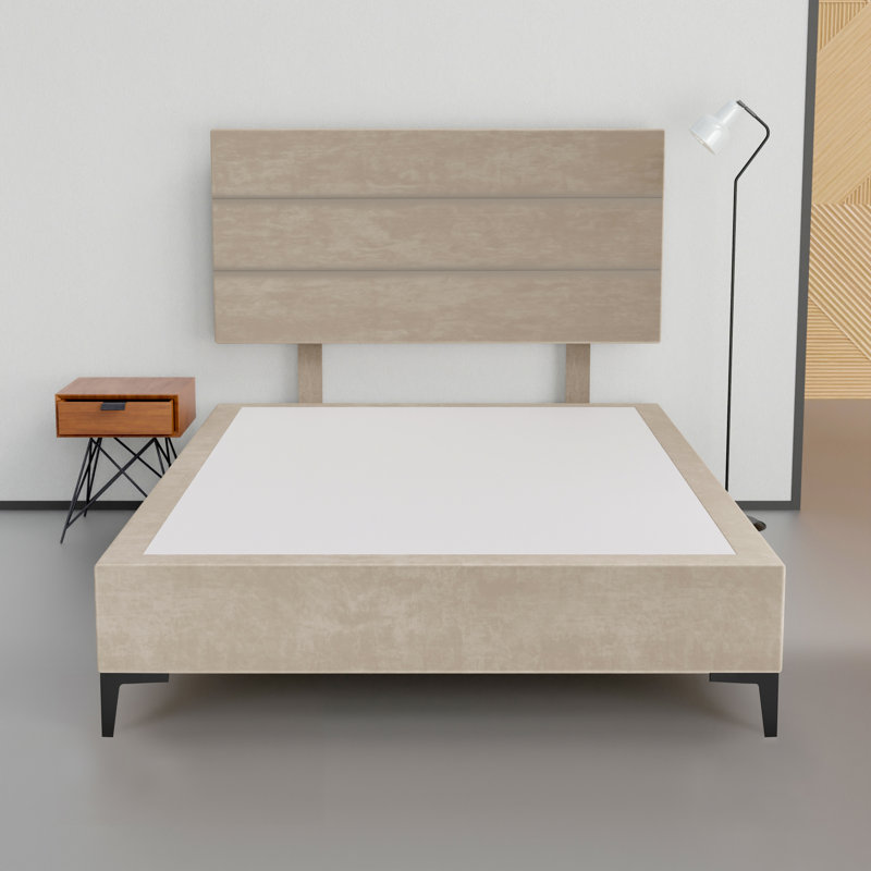 Allondra Upholstered Platform Bed, Full, Black