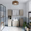 Alice Springs Under Sink Bathroom Cabinet with 2 Doors Push-to-Open in Taupe 