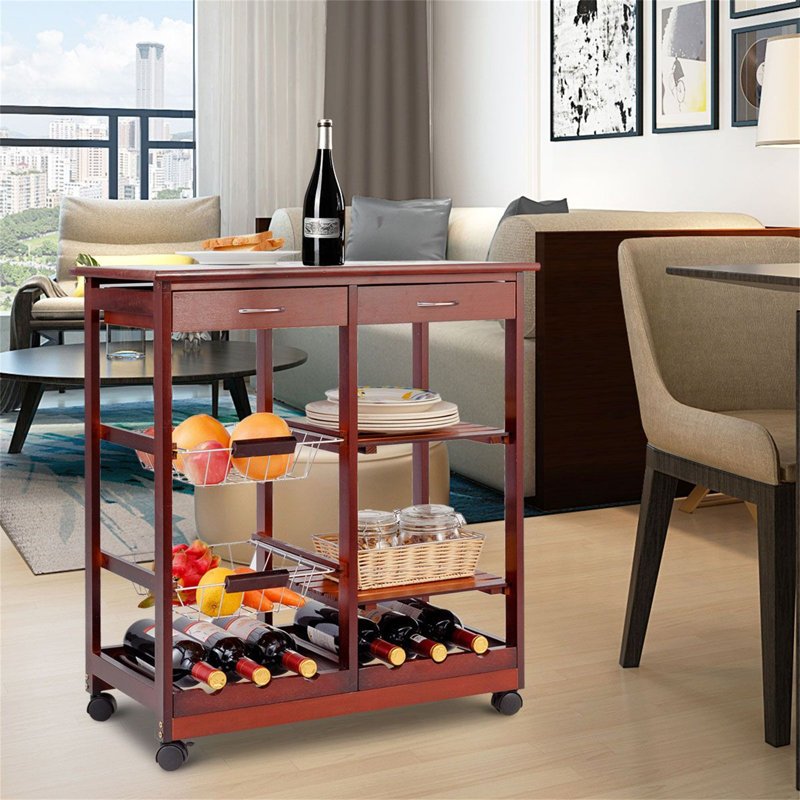 Wood Bar Cart