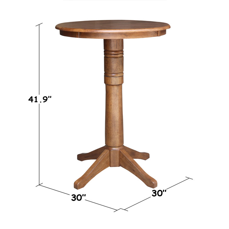 Table de salle à manger Craighead, H 41,9 po x L 30 po x l 30 po, Chêne vieilli