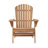 Outdoor Wooden Folding Adirondack Chair Set Of 2 With Pre-Assembled Backrest, Wood Patio Chair For Garden Backyard Porch Pool Deck Firepit