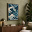 Cresting Wave Japandi - Wrapped Canvas-1651277733-1651277734