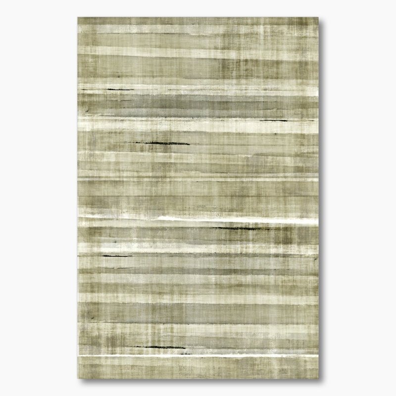 Colorfields dans des tons de beige et de brun II - Art mural moderne et contemporain sur toile, H 12 po x l 8 po x P 1 po