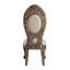 Chaise d'appoint avec sculptures complexes et pieds Queen Anne, ensemble de 2, brun