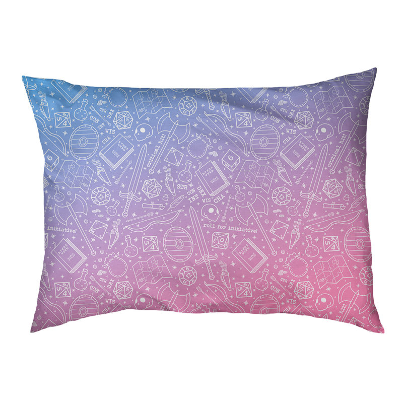 Coussin Byrge, Très grand (l 52 po x P 42 po x H 17 po), Dégradé bleu / rose