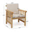 Ensemble de conversation pour patio en bois 4 pièces-1845411123