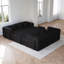 Canapé-lit convertible 78,7 po avec coussin cylindrique, canapé-lit pliant en chenille, canapé-lit pliant avec poche latérale, canapé-lit de plancher, 2 pièces-312156371