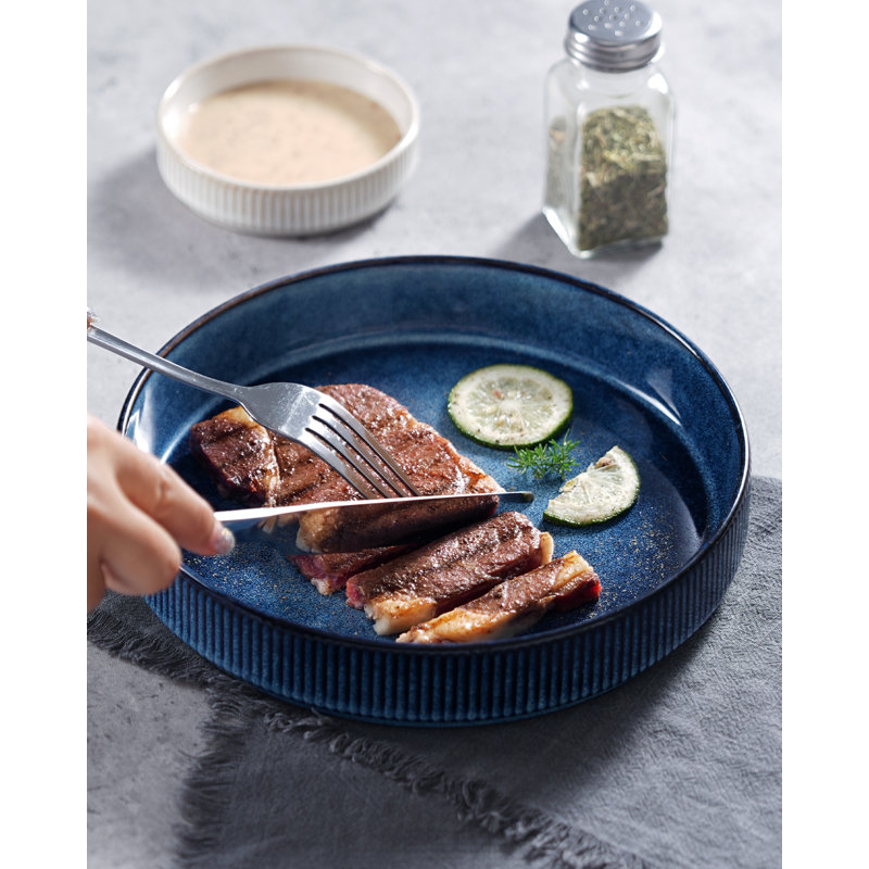 Stoneware Pasta Bowl Set (Set of 4), Nebulas Blue