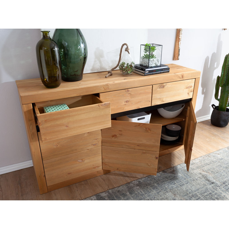 Houk 160cm Solid Wood Sideboard, Brown