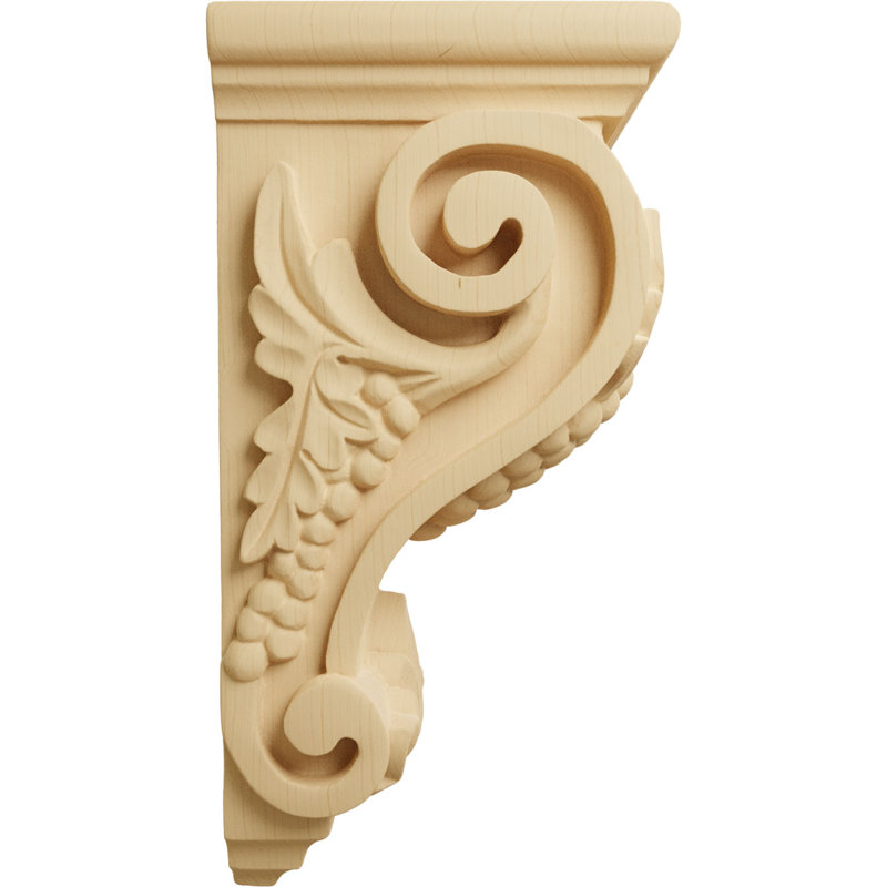 Support en bois / corbeau H 10 po x l 4,5 po x P 5 po, Aulne