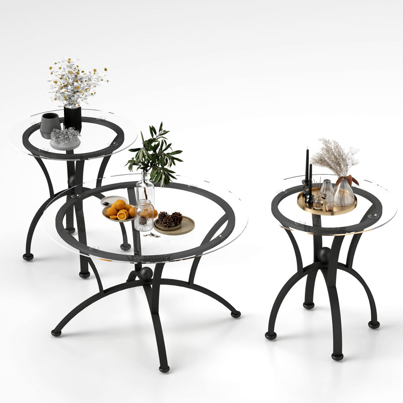 Ensemble de tables basses sophistiquées pour le salon, rehaussant le décor et la fonctionnalité