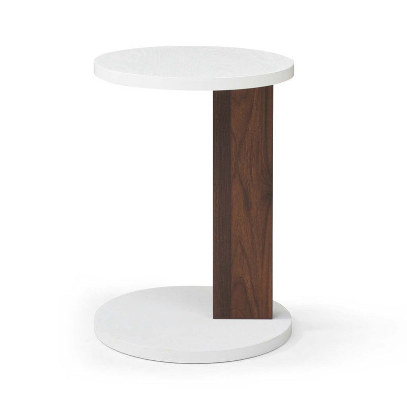 C-Shaped Sofa Side Table for Compact Living Spaces