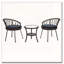 Ensemble de loisirs d'extérieur, 2 chaises simples en rotin avec table ronde en verre-1537625886