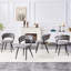 Ensemble de 2 chaises de salle à manger en velours avec pieds noirs, chaises d'appoint rembourrées modernes pour la salle à manger et la cuisine-94746919