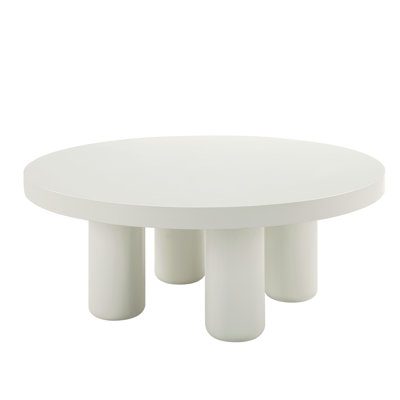 Maxim Round Coffee Table with Thick Tabletop