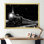 Train noir et blanc II - train, art mural