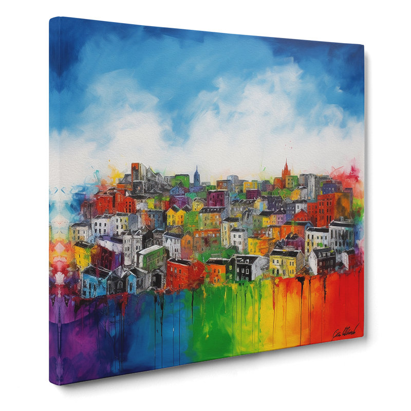 City Of Cardiff Color Field No.4 - Wrapped Canvas, 50cm H x 50cm W x 3cm D