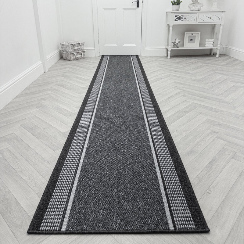 Runner Solid Colour Looped / Hooked Area Rug, Runner 66 x 300 cm