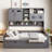 Wooden Daybed With Twin Size Trundle,And All-In-One Cabinet And Shelf