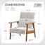 Upholstered Percale Armchair With Footstool-1746162932