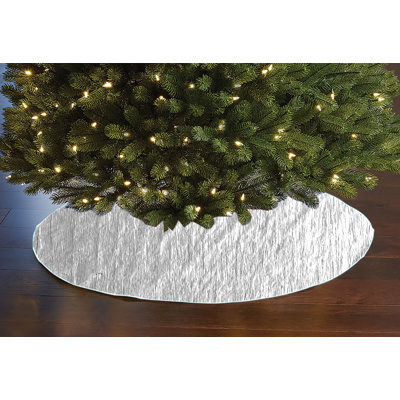 Jupe d'arbre de Noël en taffetas froissé