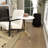 White Marble Side End Accent Table with Gold Inlay and Scrolled Base, 18" x 18" x 25"-2138734435