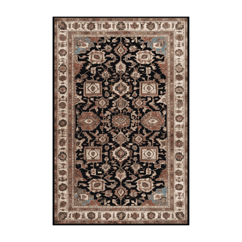 Tapis brun lavable à la machine, Rectangle 4pi x 6 pi