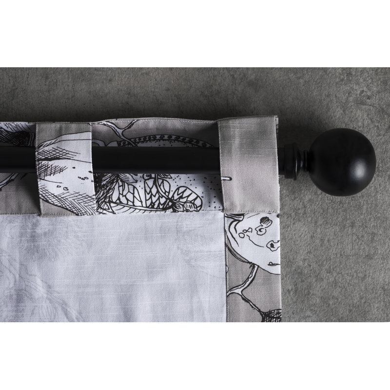 Maison d'Hermine Manon - Rideau gris 100 % coton - 127 cm x 213 cm, Gris, L 50 po x L 84 po