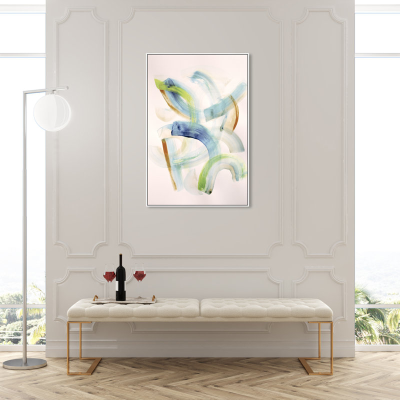 "Lucky Charm II", reproduction d’art, Cadre blanc, H 52 po x l 39 po x P 1,5 po