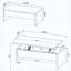 Table basse rustique en bois de manguier avec plateau relevable et table de salon fonctionnelle avec rangement