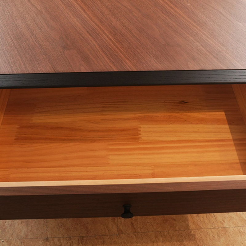 Table basse brune en bois massif ovale, H 15,75 po x L 55,12 po x l 21,65 po